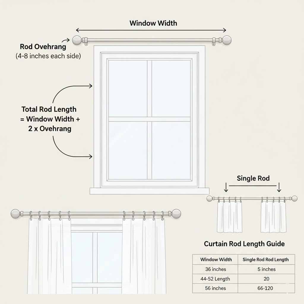 How to Choose Curtain Rod Length