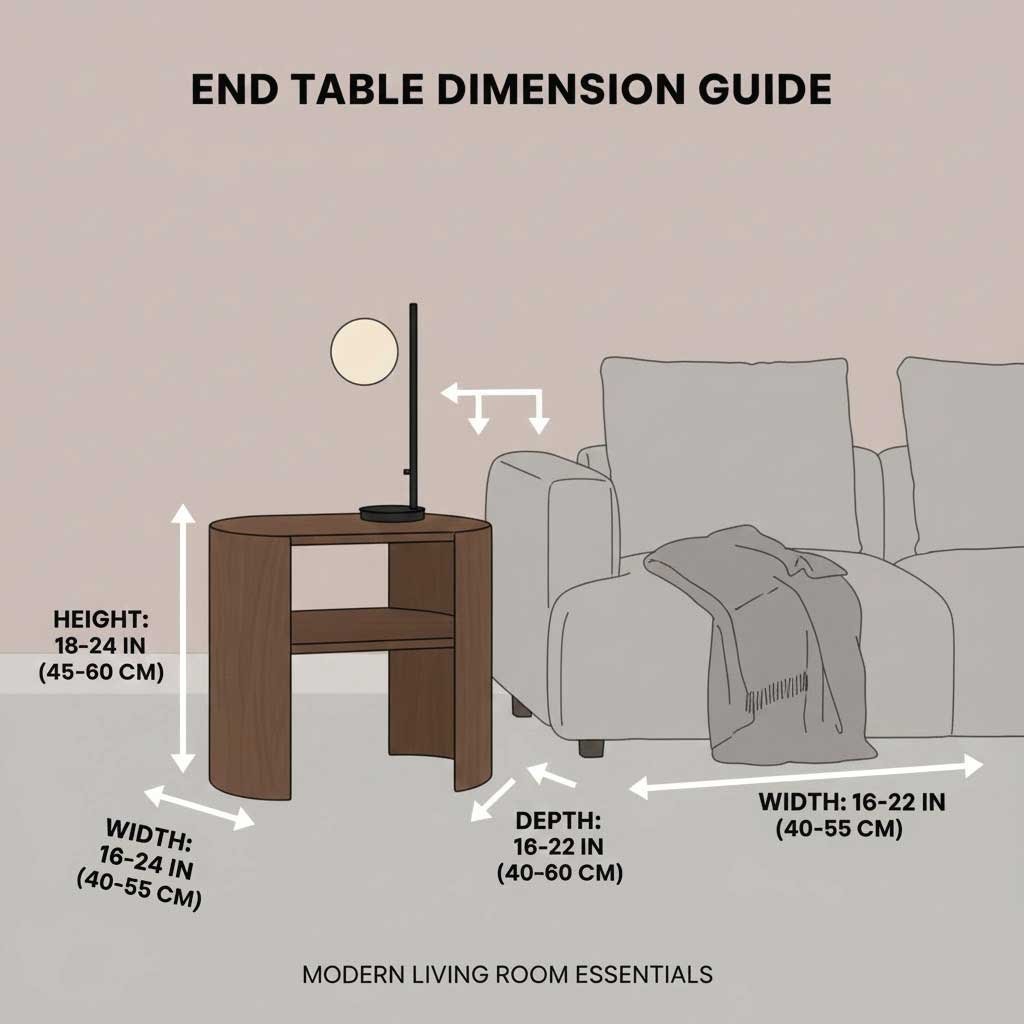 End Table Dimensions guide