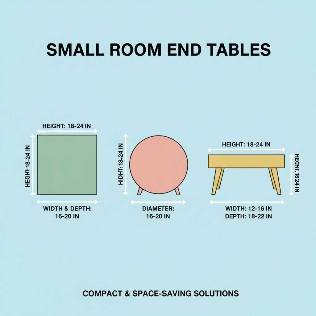 Small Room End Table Sizes