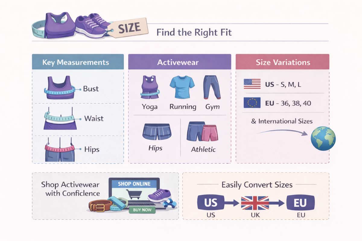 Activewear & Sports Clothing Sizes