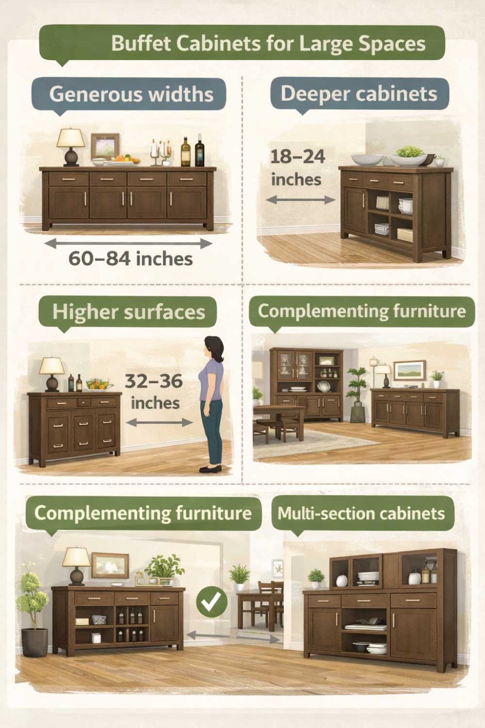 Buffet Cabinets for Large Spaces