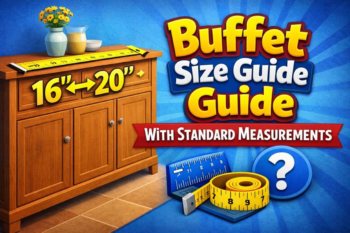 Buffet Size Guide With Standard Measurements