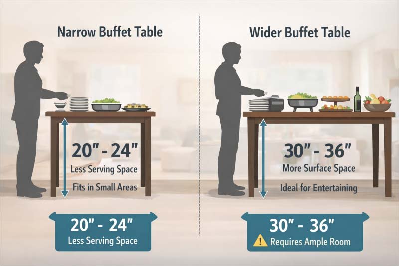 Buffet Table Width Guide