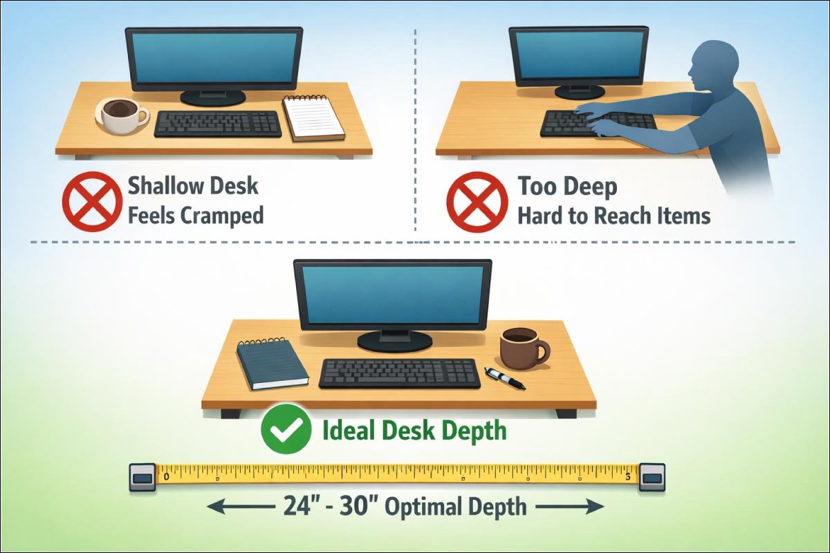 Desk Depth and Workspace Efficiency