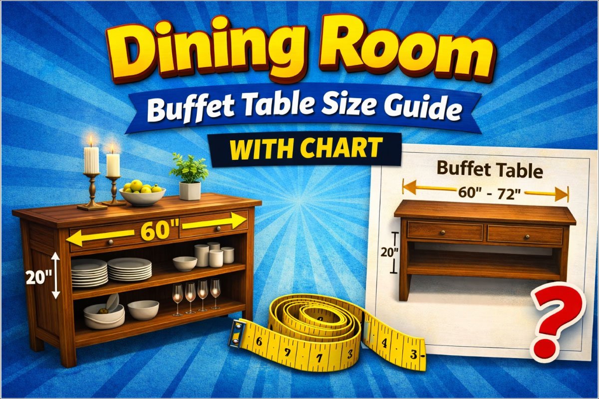 Dining Room Buffet Table Size Guide With Chart