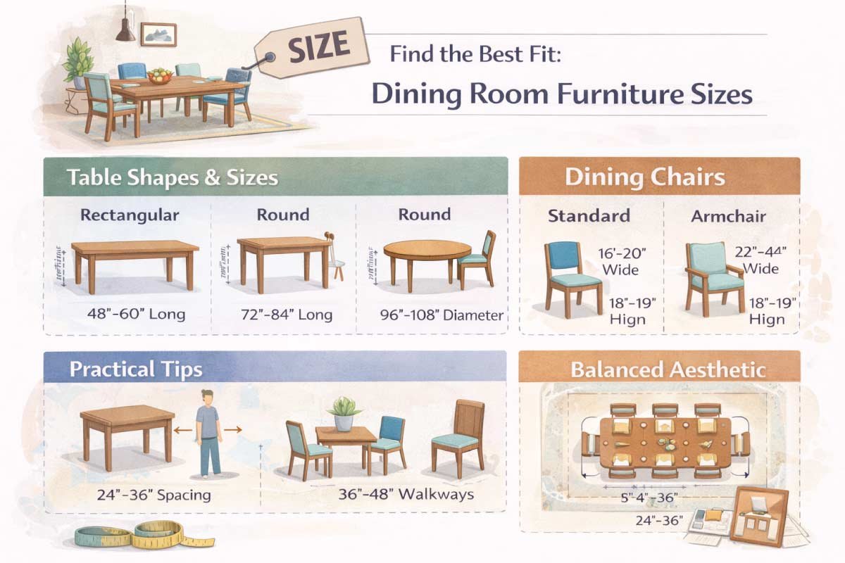 Dining Room Furniture Sizes