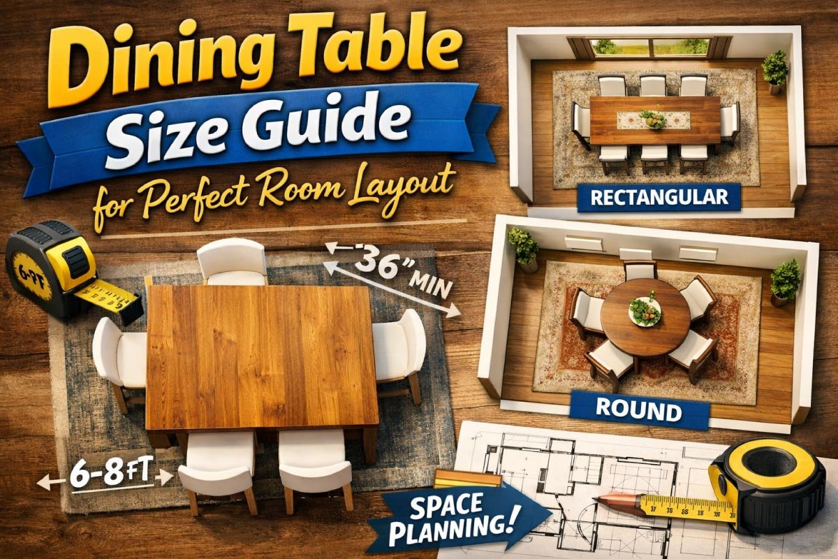 Dining Table Size Guide for Perfect Room Layout