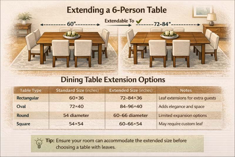 Extending a 6-Person Table