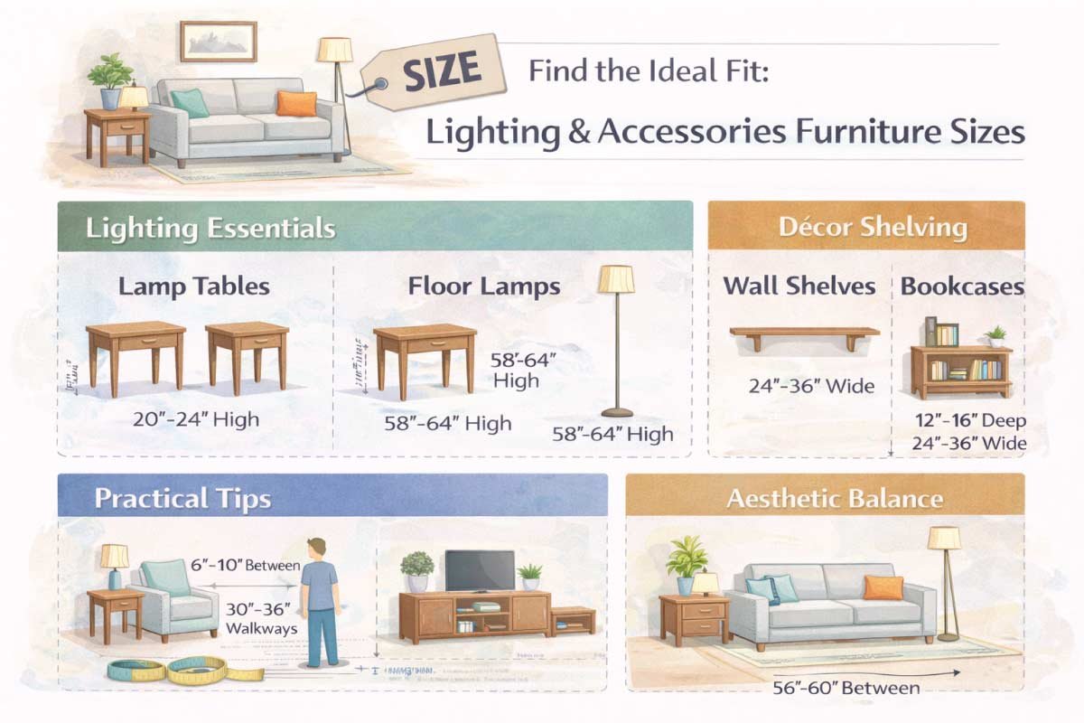 Lighting & Accessories Furniture Sizes