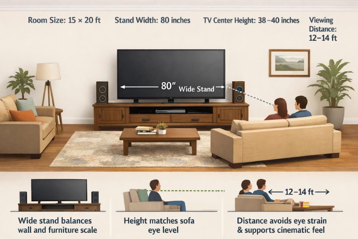 Living Room Example Wide Layout