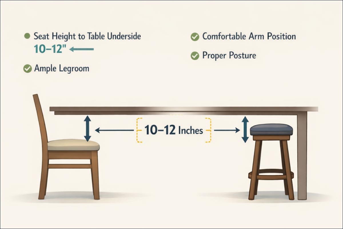 Matching Table Height with Chairs and Stools