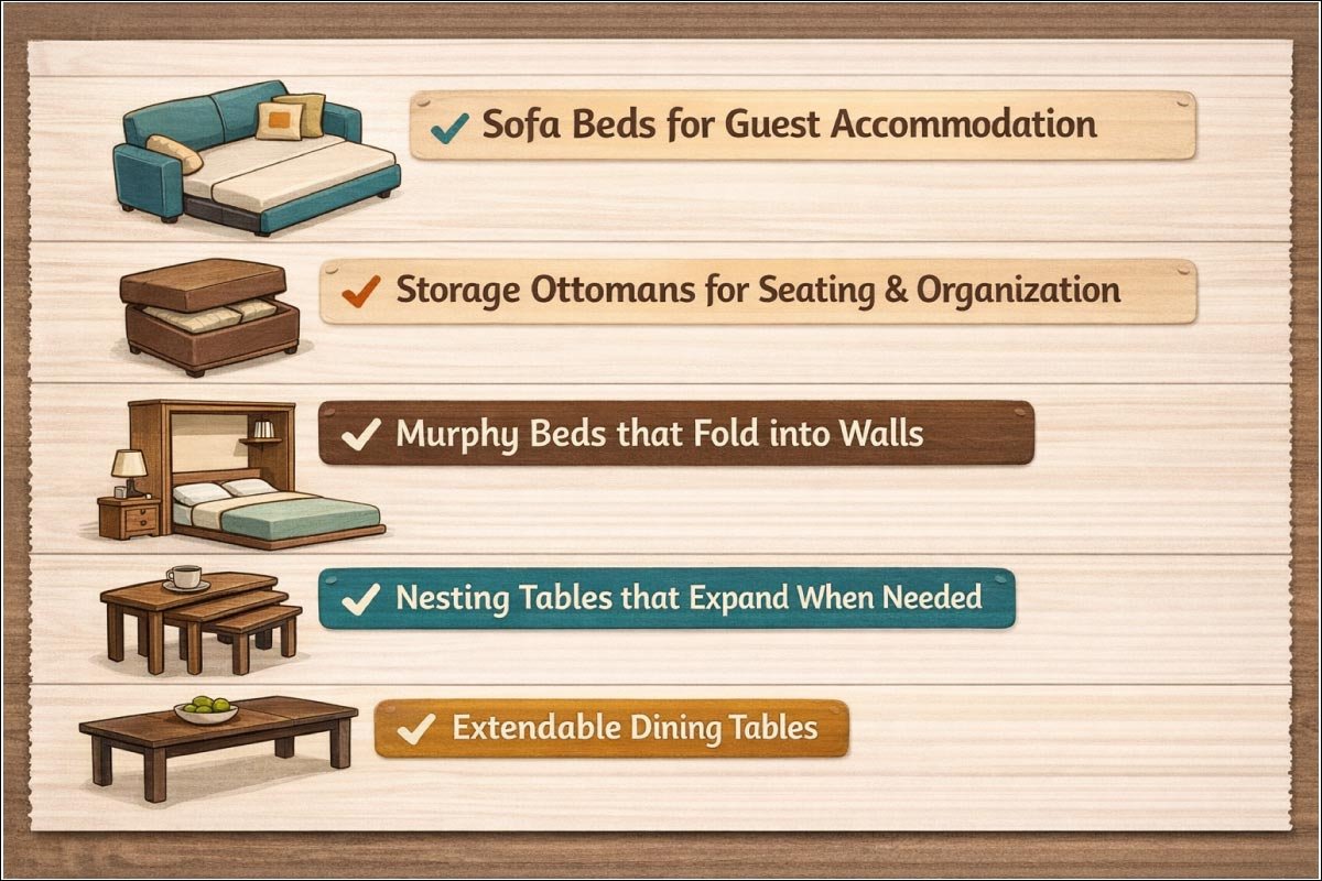 Multi Functional Furniture for Small Rooms