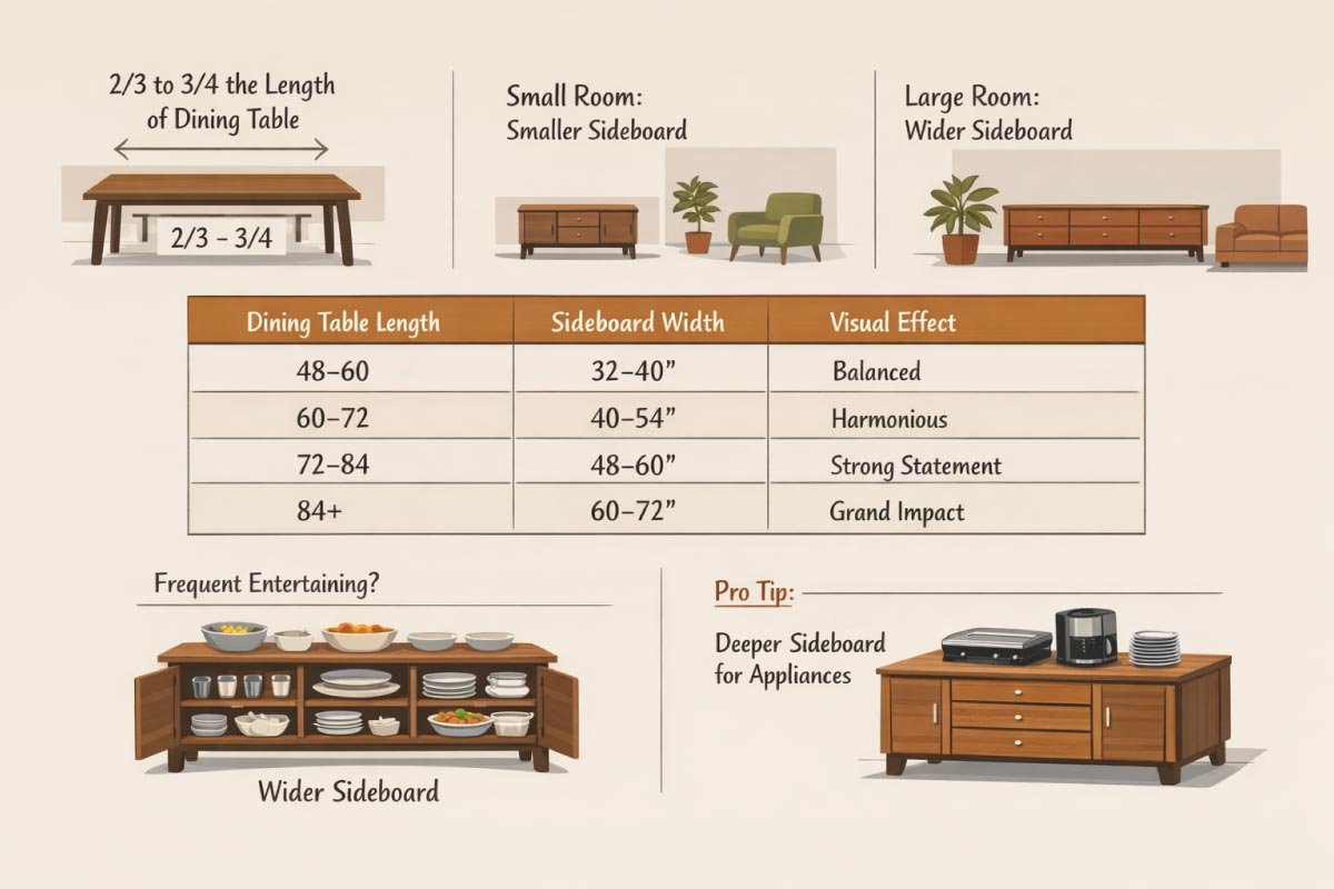 Sideboard Width Finding the Right Fit