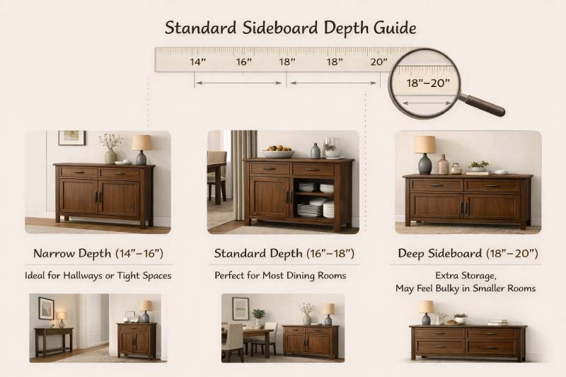 Standard Sideboard Depth Guide