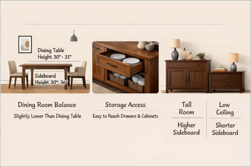 Standard Sideboard Height Guide