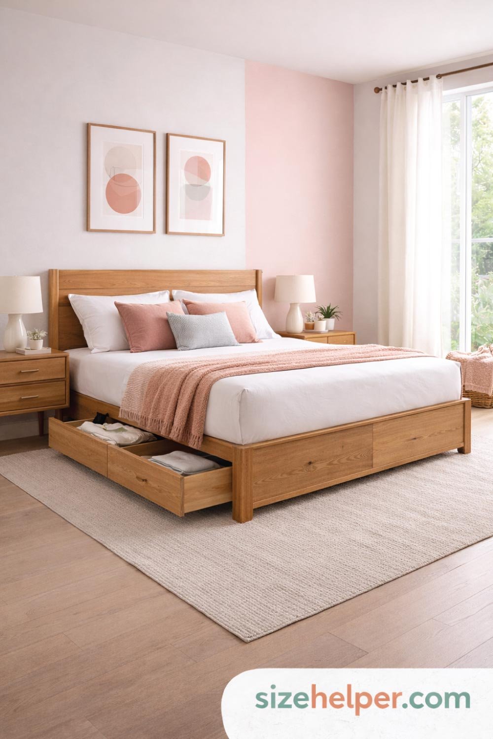 Storage Wooden Bed