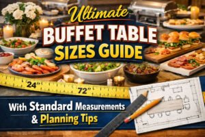 Ultimate Buffet Table Sizes Guide with Standard Measurements &amp Planning Tips