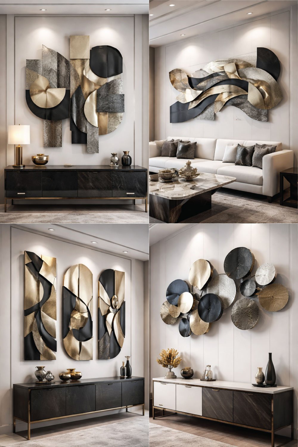 Abstract Metal Wall Panels