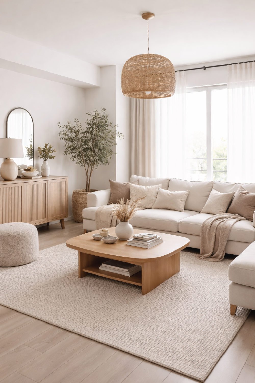 Apartment Living Room with Neutral Tones