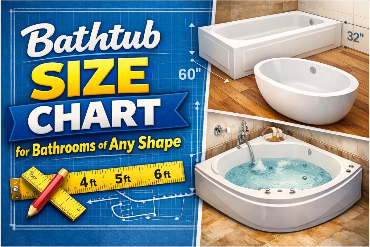 Bathtub Size Chart for Bathrooms of Any Shape