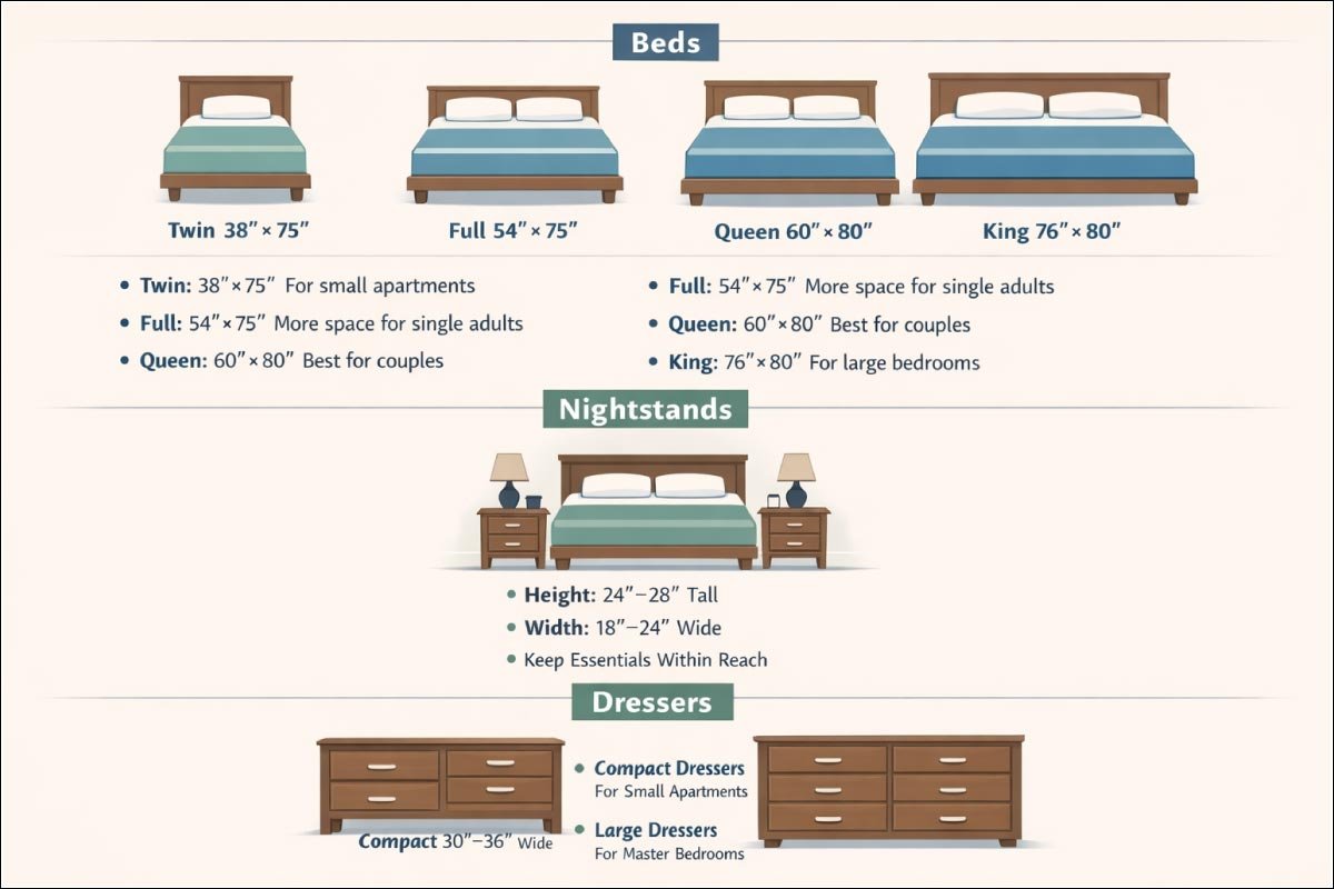 Bedroom Furniture Sizes
