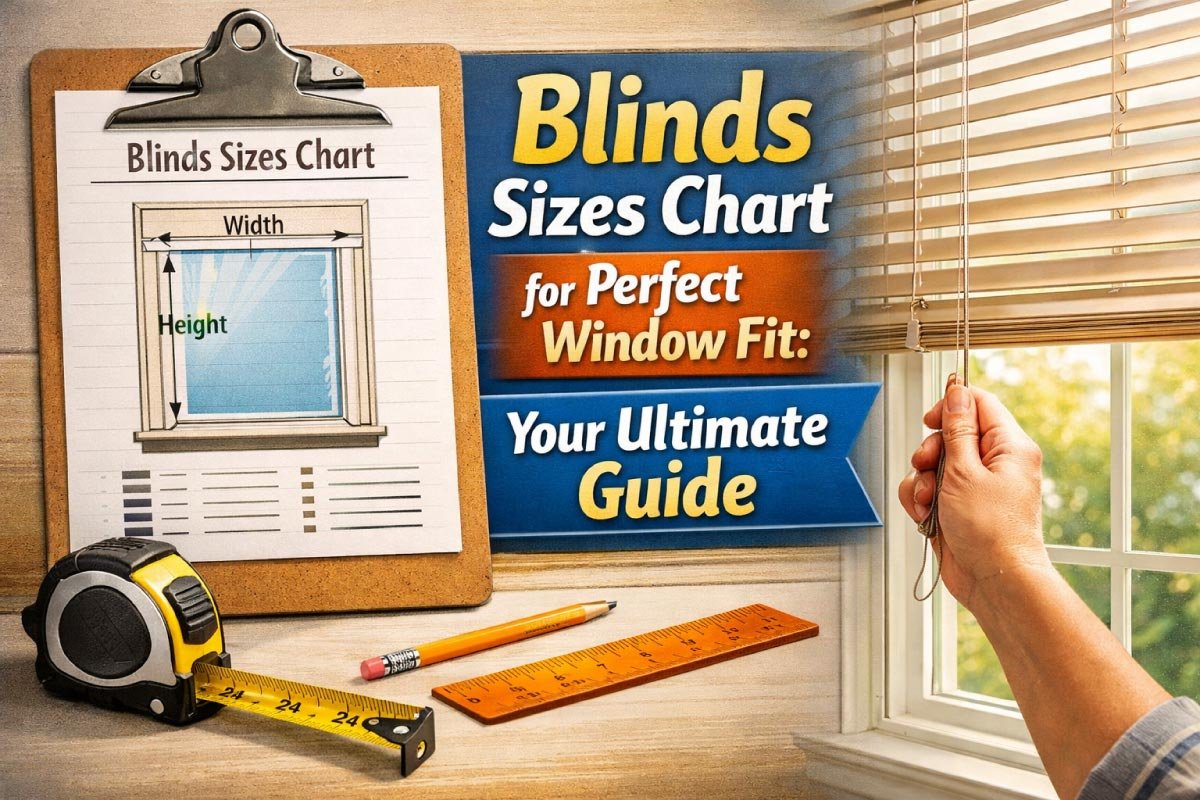 Blinds Sizes Chart for Perfect
