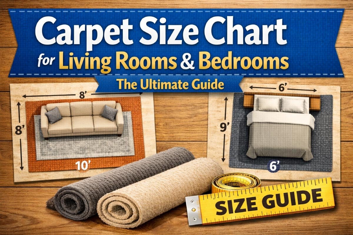 Carpet Size Chart for Living Rooms