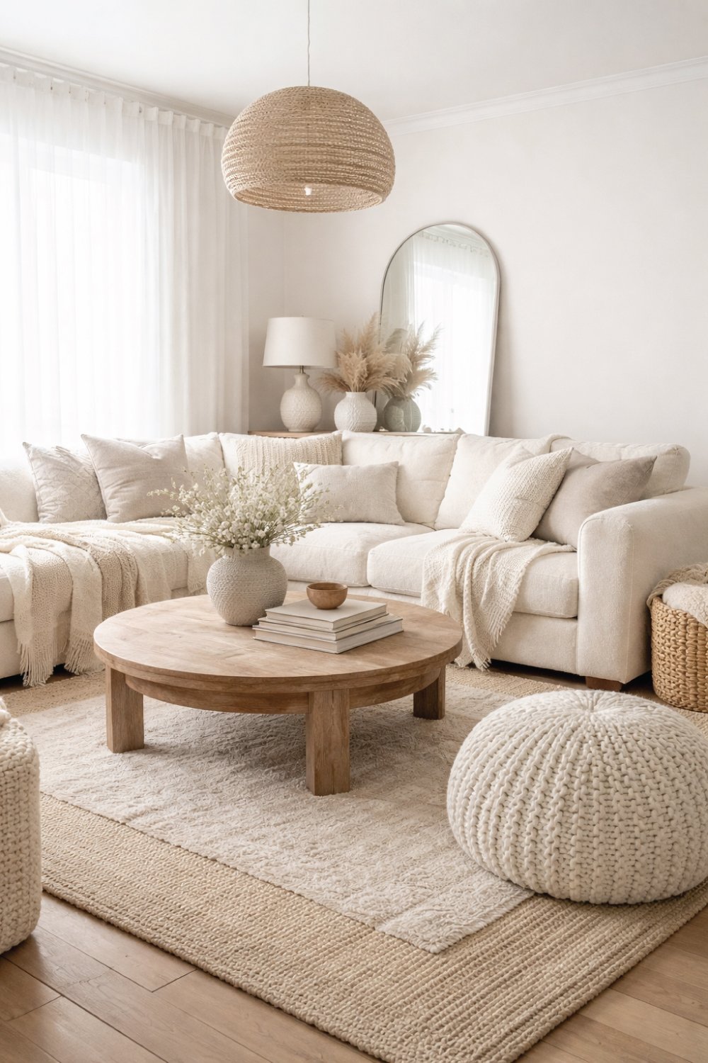 White Living Room with Coastal Vibes