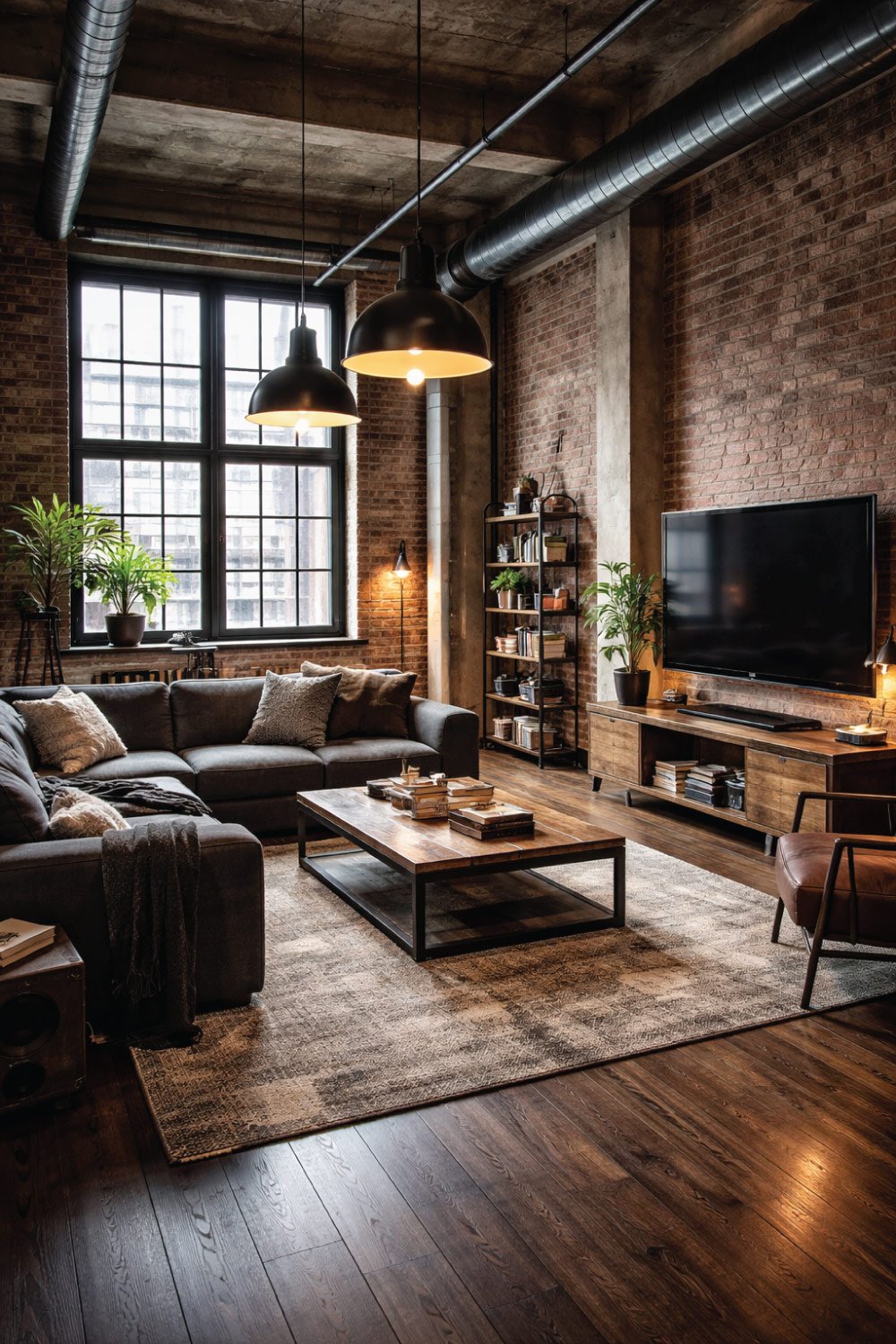 Industrial Apartment Living Room