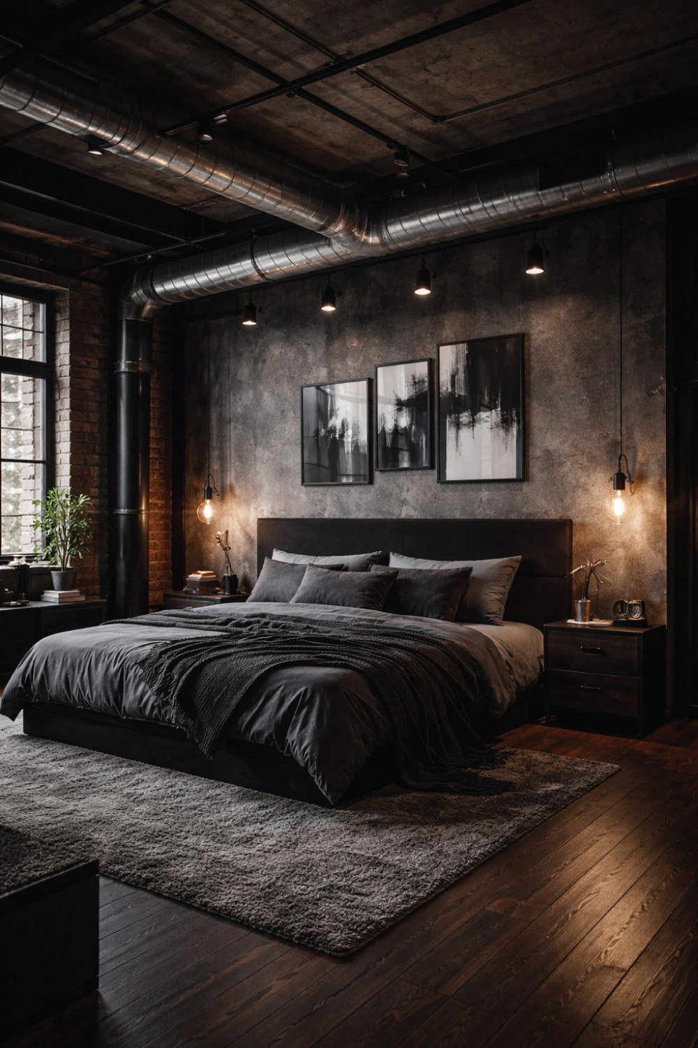 Industrial Black Bedroom DEGIN
