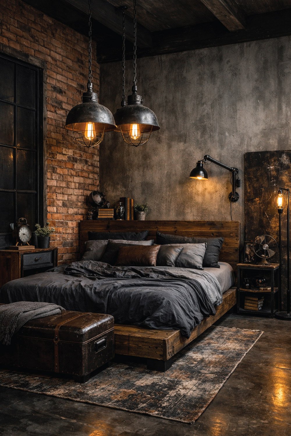 Industrial Style Bedroom-DEGIN