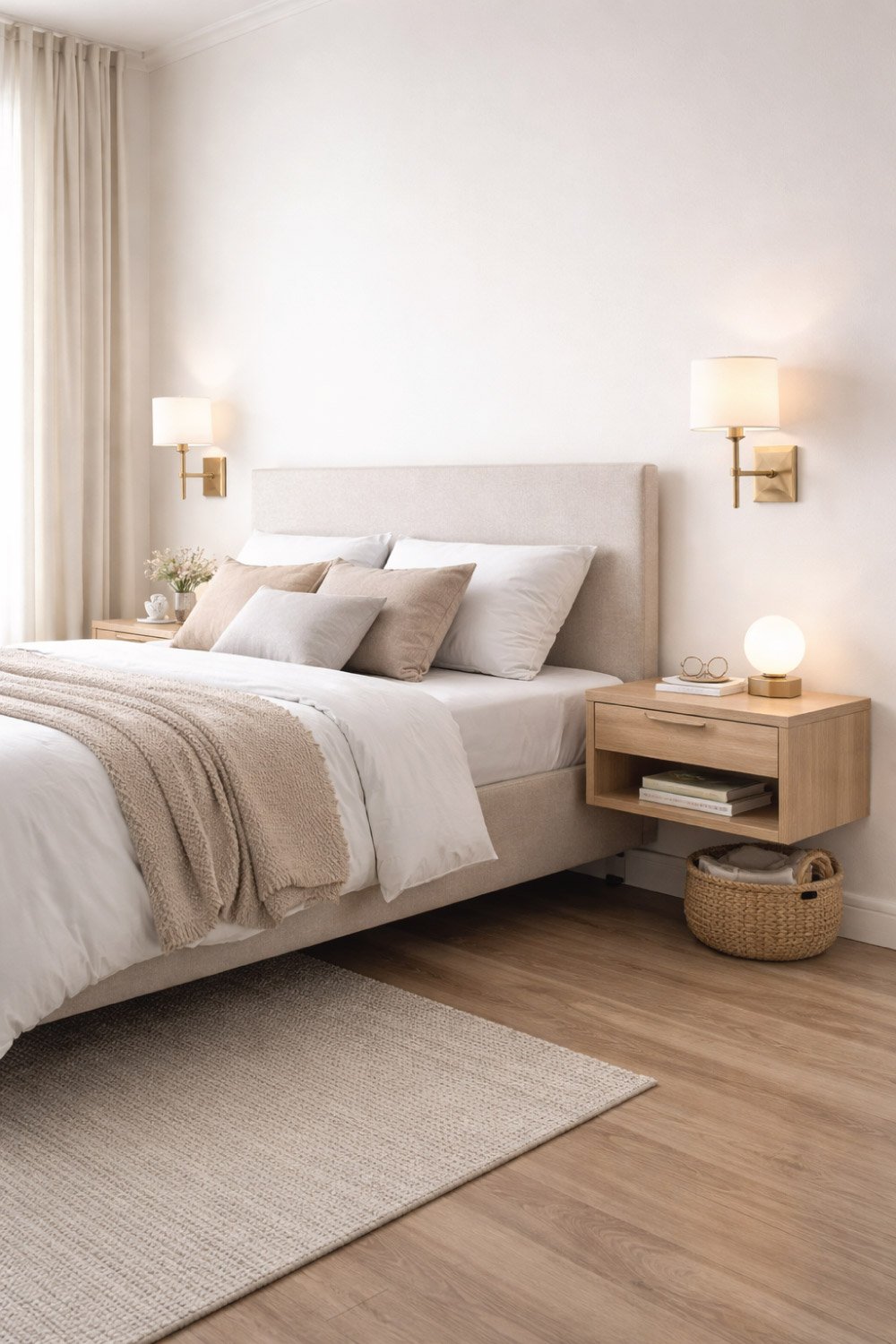 Install Wall-Mounted Nightstands DEGIN