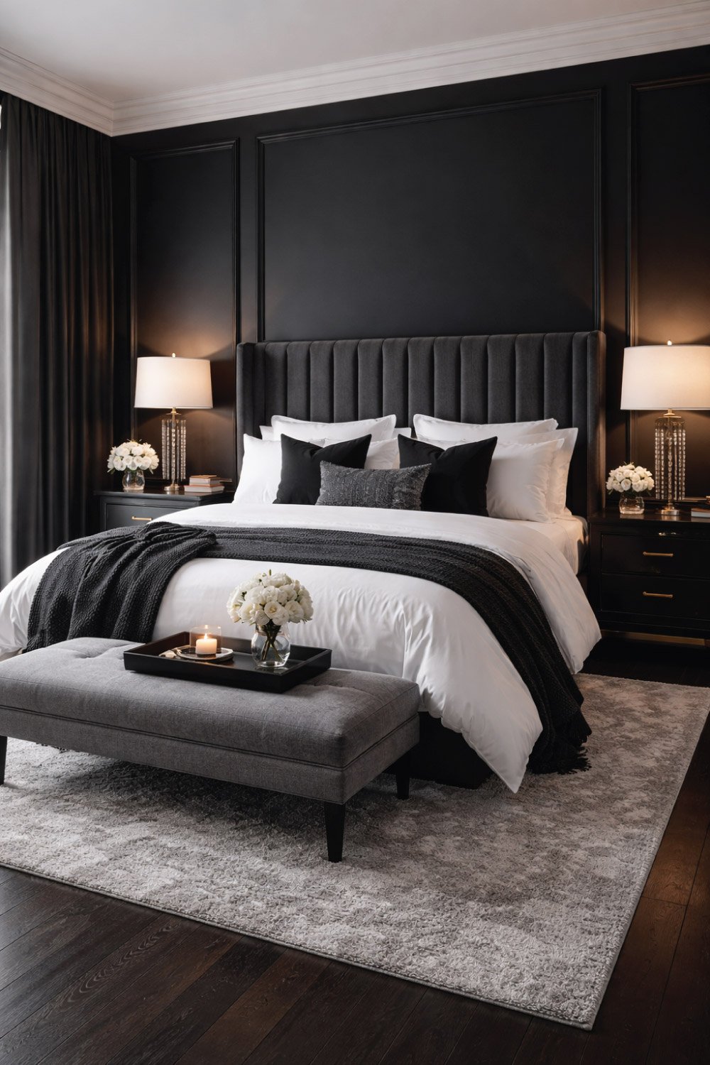 Luxury Hotel-Style Black Bedroom DEGIN