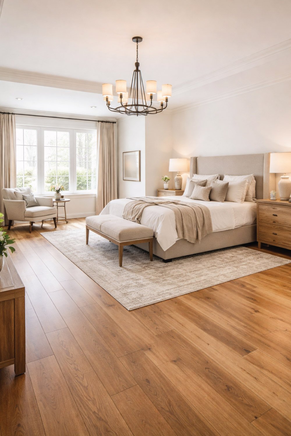 Master Bedroom with Wooden Flooring DEGIN