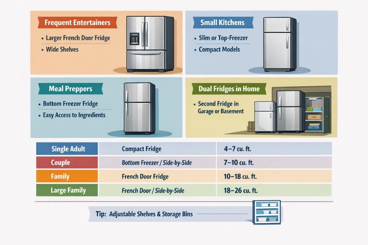 Match Fridge Size with Lifestyle Needs
