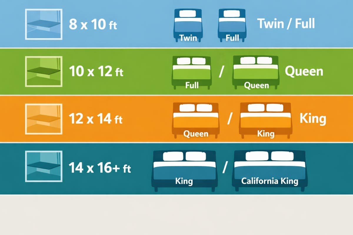 Recommended Bed Size by Room Dimensions