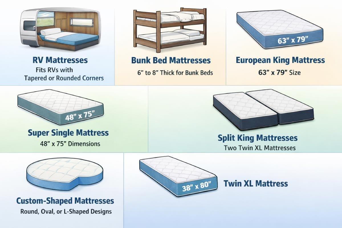 Special Mattress Types and Sizes