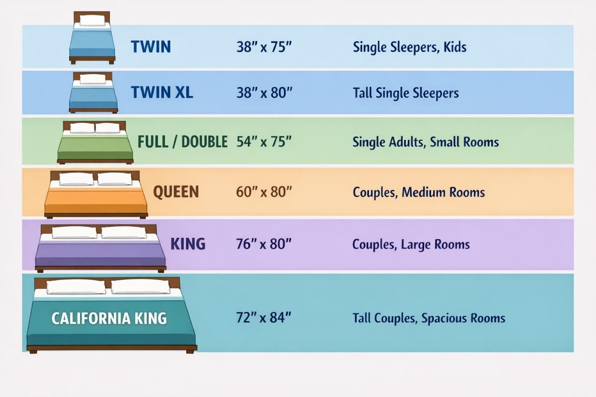 Standard Bed Sizes and Dimensions