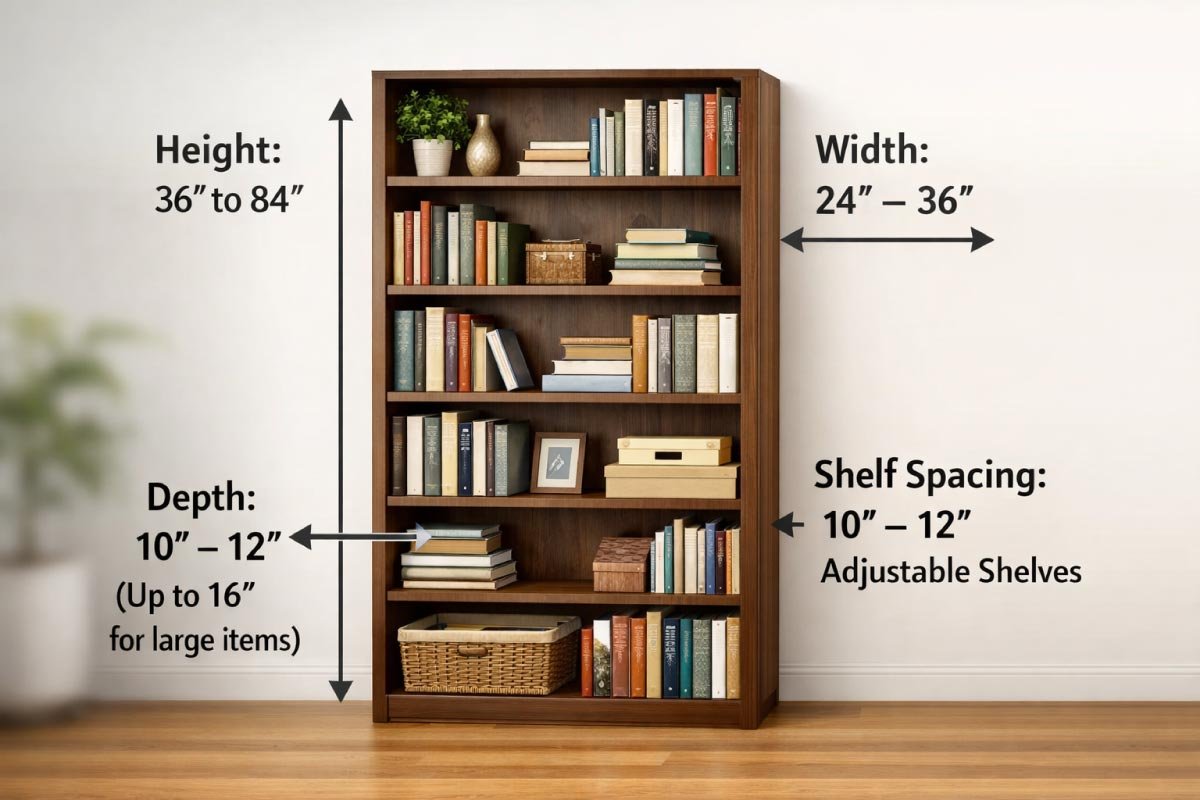 Standard Bookshelf Dimensions