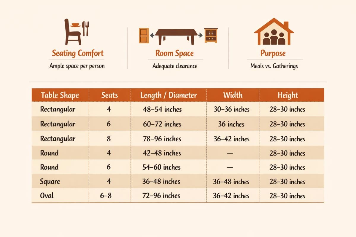Understanding Standard Dining Table Sizes