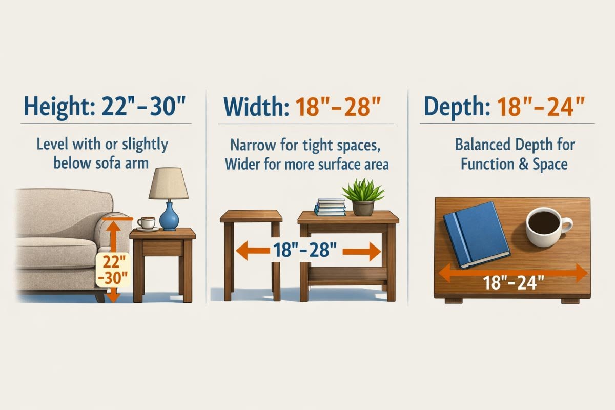 Understanding Standard End Table Dimensions