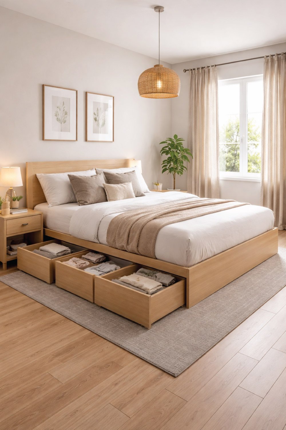 Use a Space-Saving Bed Frame DEGIN