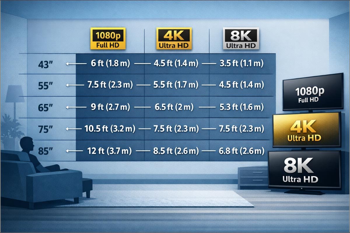 Viewing Distance by Resolution