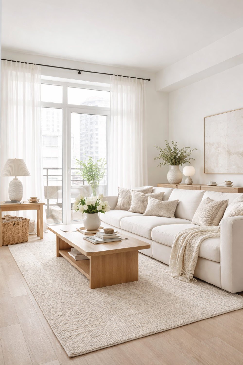 White Apartment Living Room