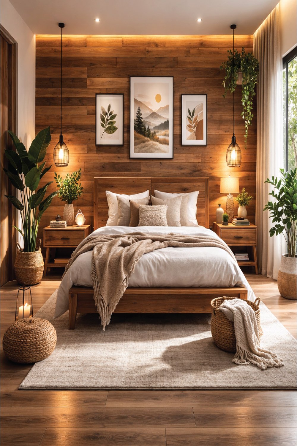 Wooden Accent Bedroom degin
