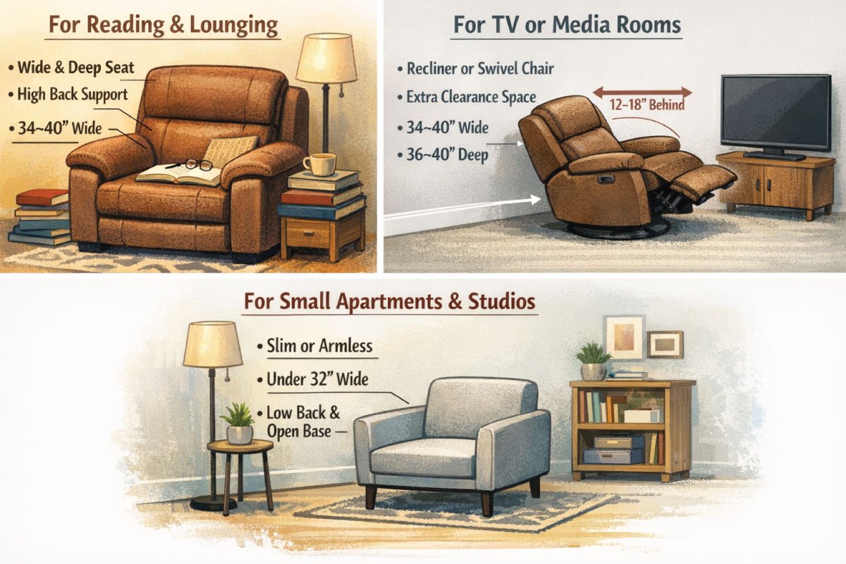 Armchair Size for Different Lifestyles