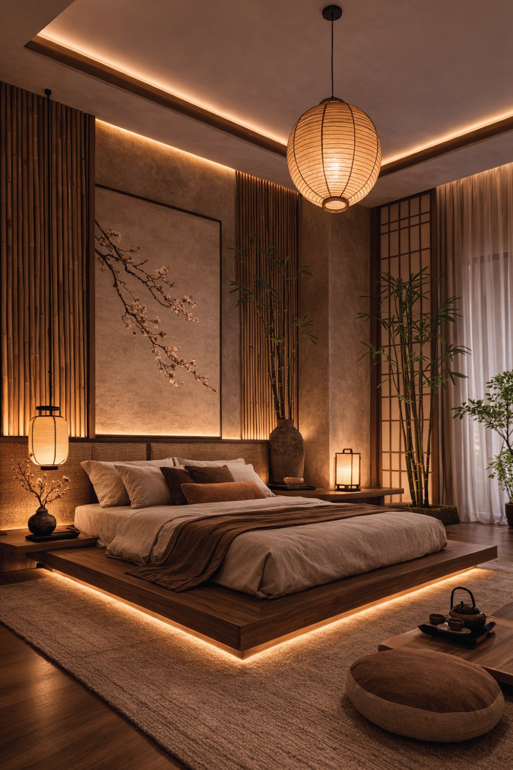 Asian-Inspired Luxury Bedroom degin