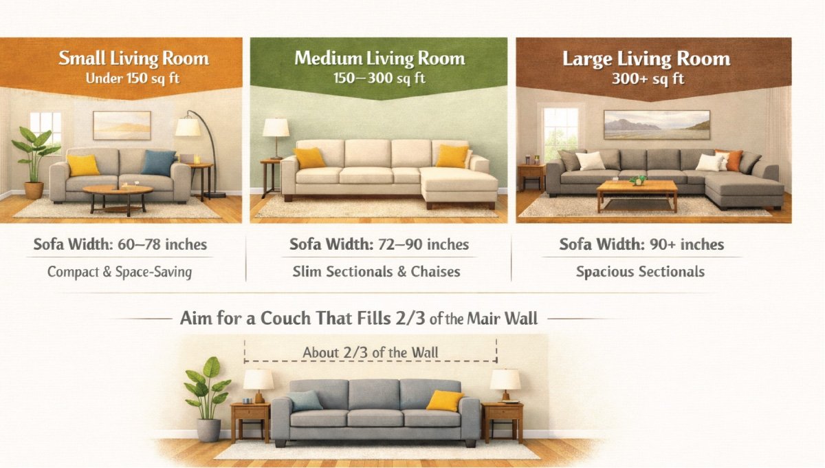 Choosing the Right Couch Size by Room