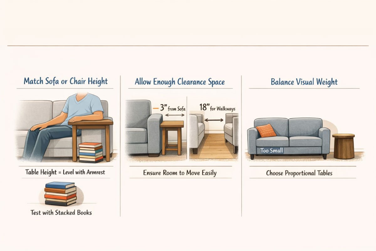 Choosing the Right Side Table Size for Your Living Room