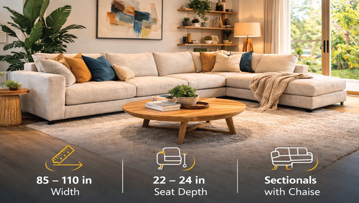 Couch Size for Family Rooms